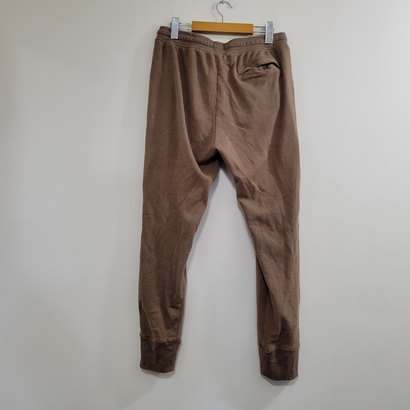 Onia waffle knit thermal sweatpants joggers brown L - Picture 2 of 5